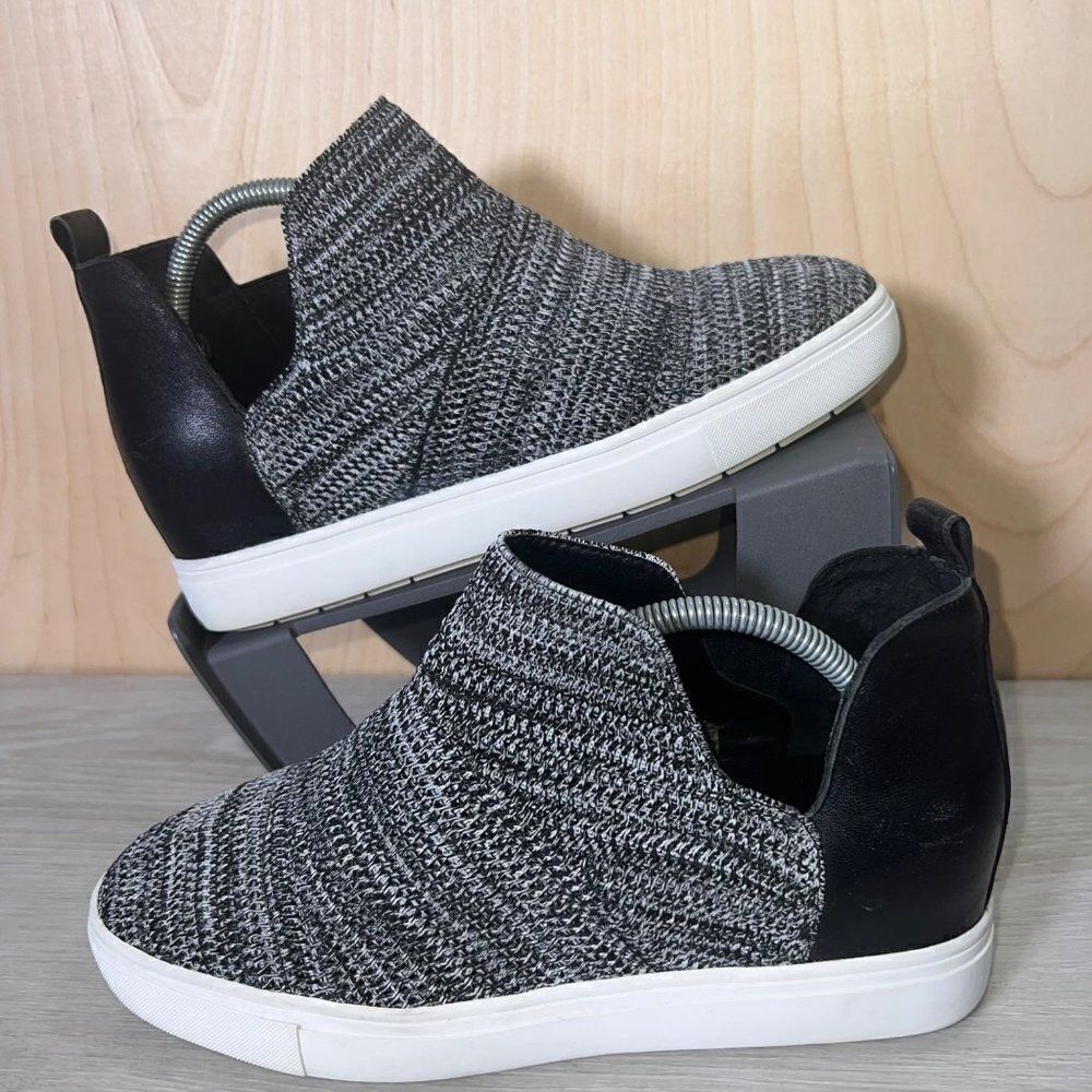 Chelsea & Violet Cielo Knit Wedge Sneakers Grey Women's 8.5M